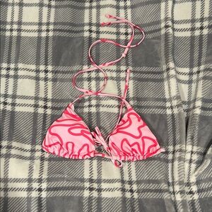 Pink Swirl Bikini Top